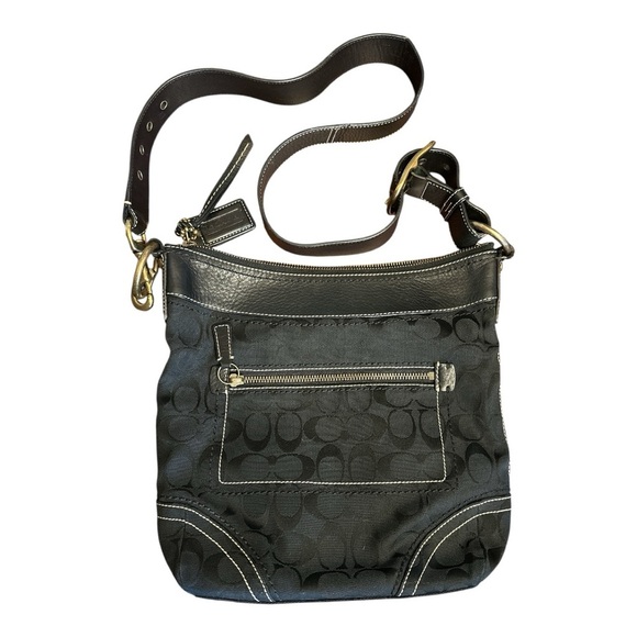 Coach Signature Black Crossbody Bag – Style M0943-10403 – 10.5”W x 10.5”H - Picture 1 of 10